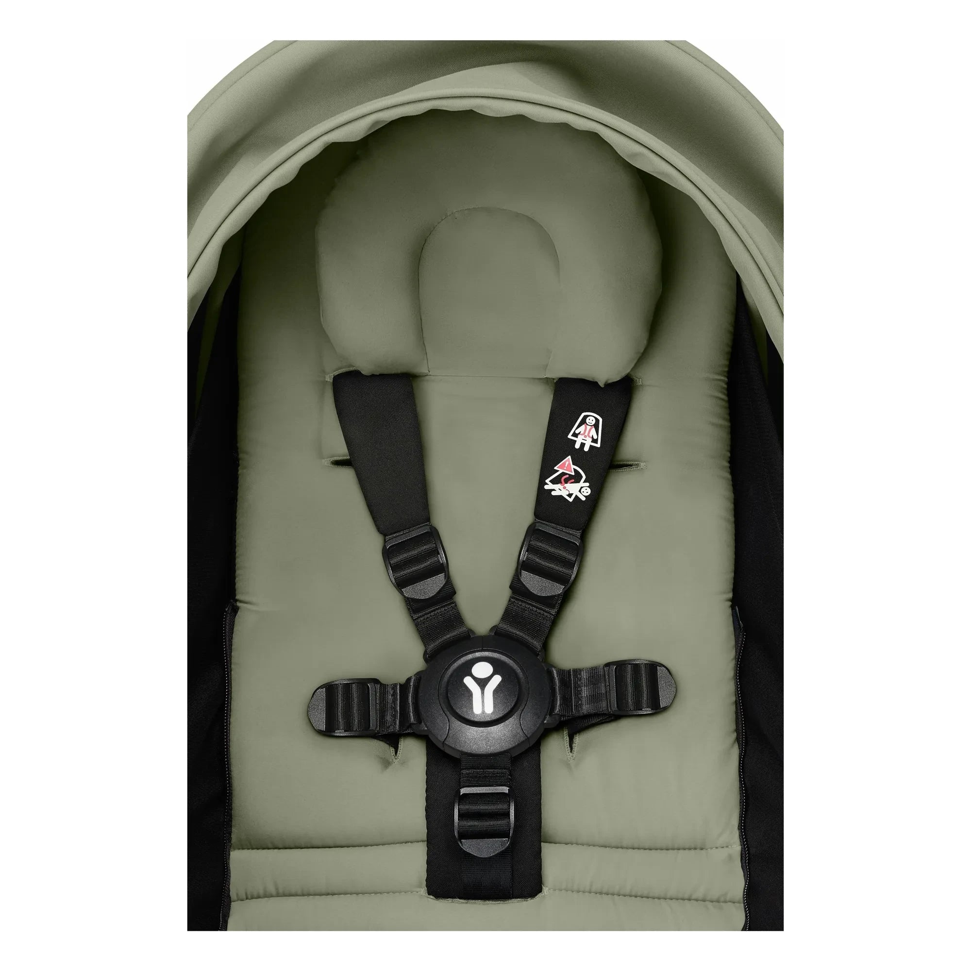 Stokke® - YOYO³ 0+ Neugeborenen-Kinderwagen Weißes Gestell | Olive