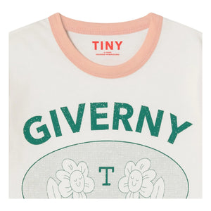 Tinycottons – Giverny Farbblock-T-Shirt aus Bio-Baumwolle | Puderrosa