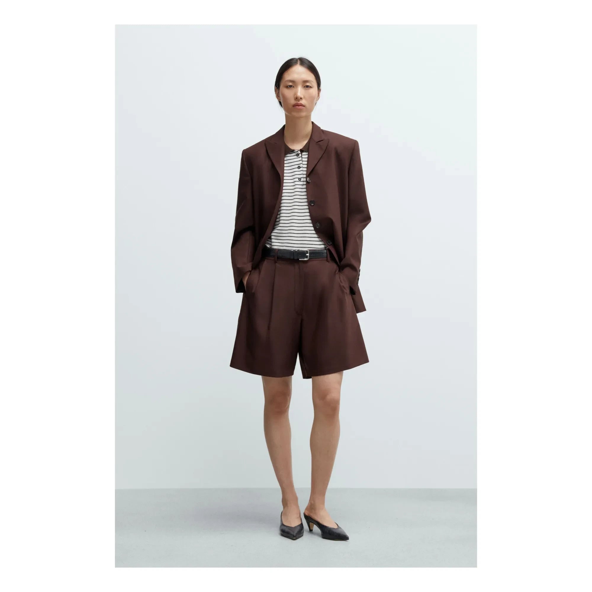 Cordera - Bermuda Schneiderhose aus Wolle | Bordeaux