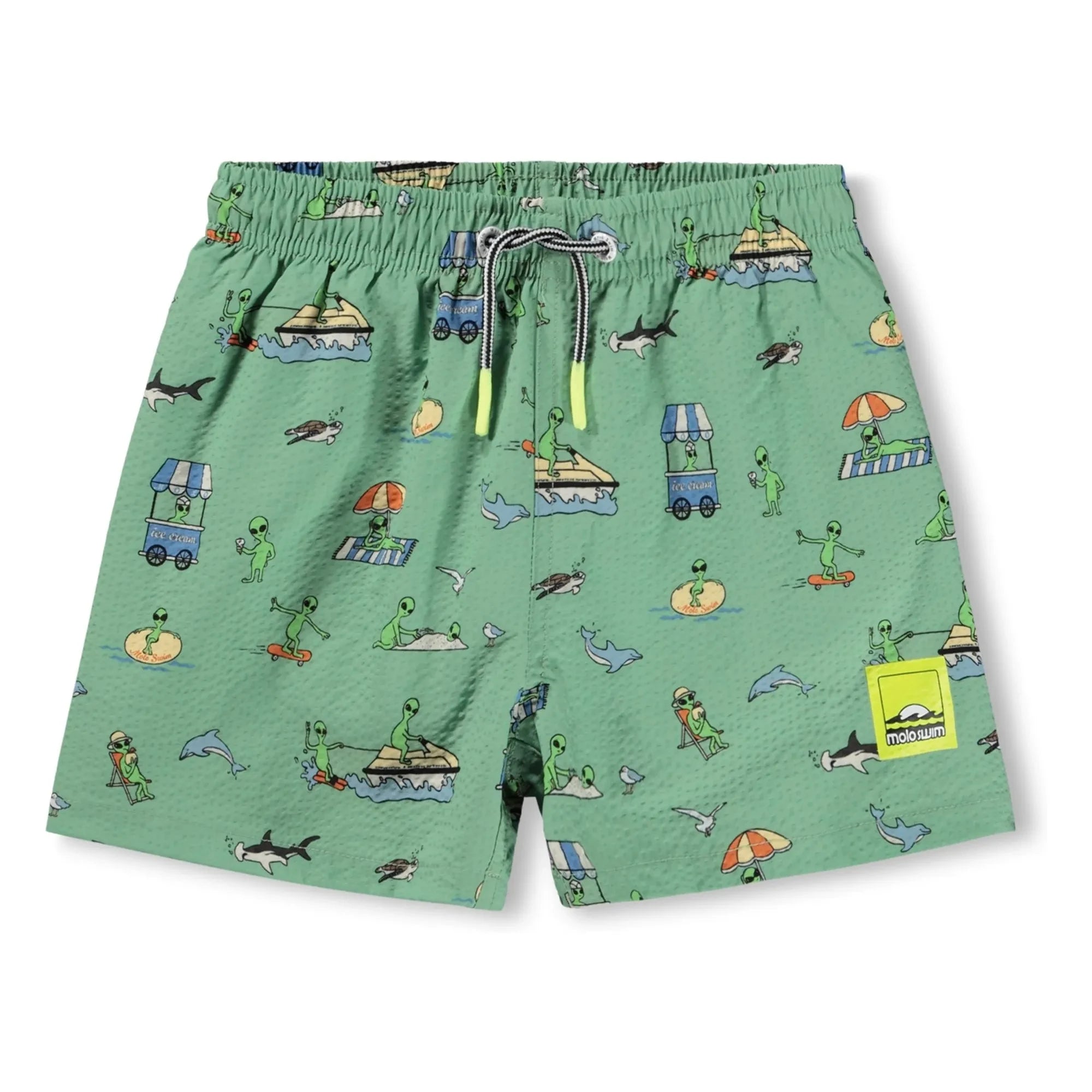 Molo - Niko Aliens Badeshorts | Grün