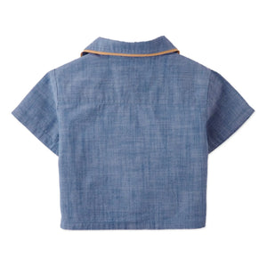 Gingersnaps - Steven Besticktes Banana Chambray Hemd | Blau