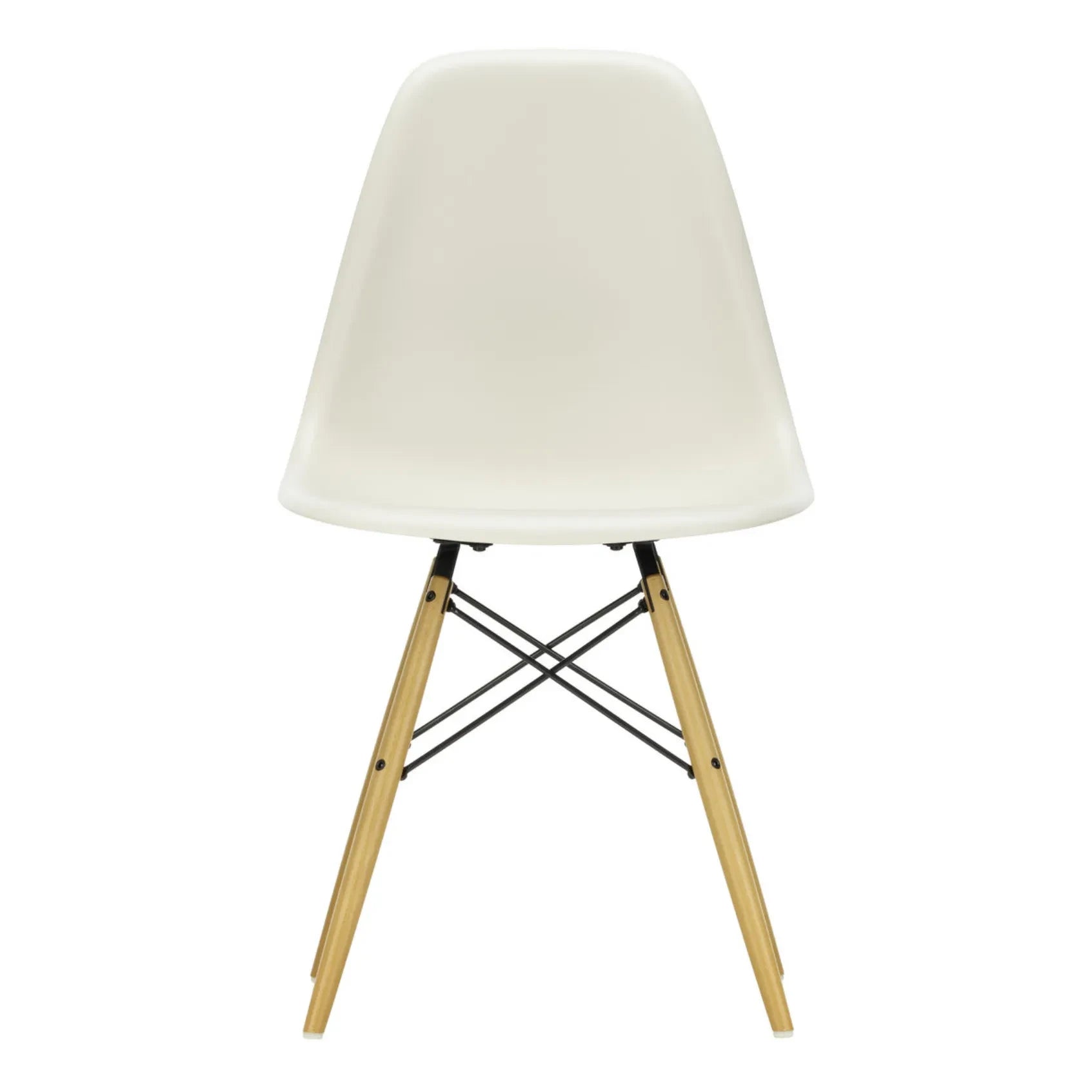 Vitra - DSW Plastikstuhl - Ahornsockel - Charles & Ray Eames | Kieselgrau
