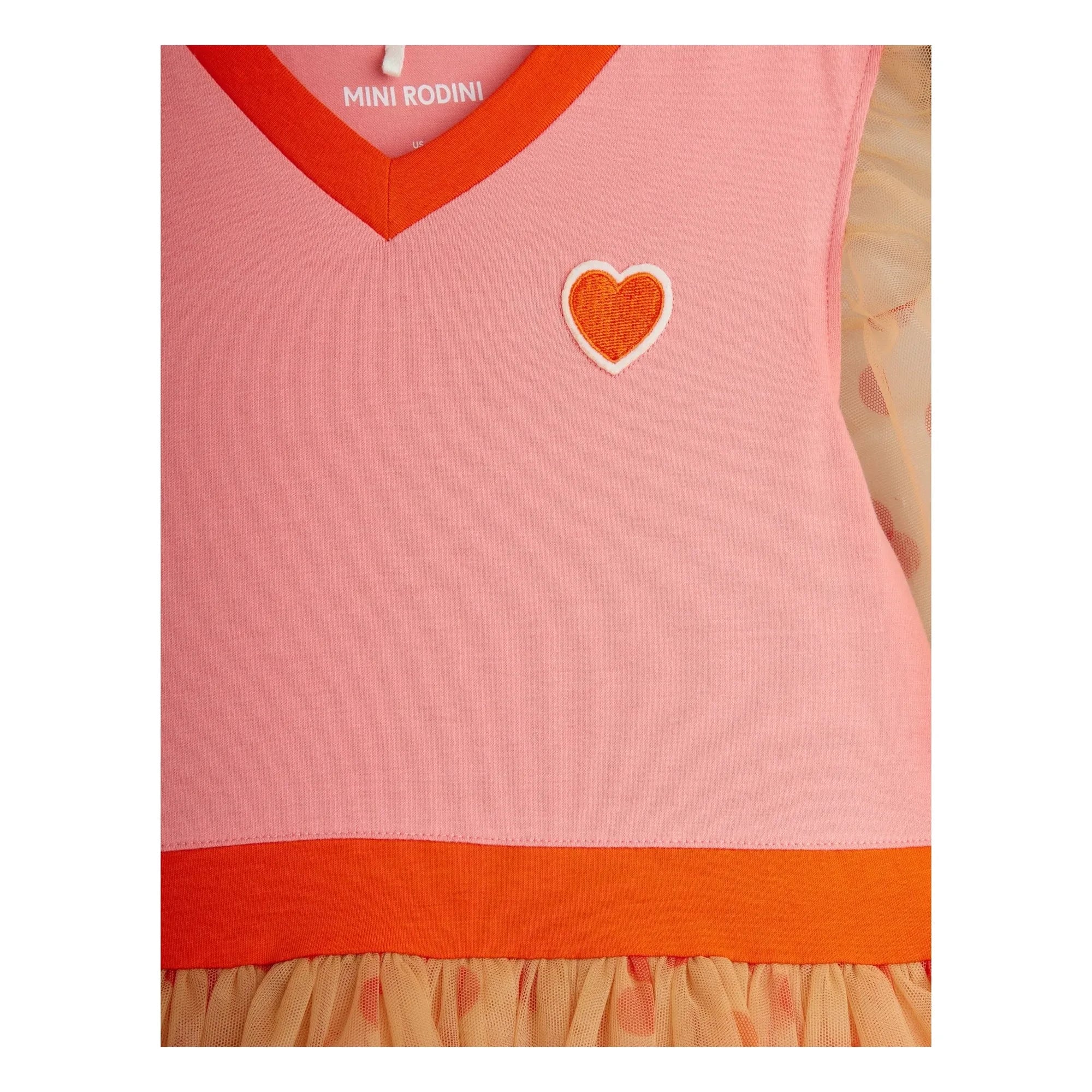 Mini Rodini - Tupfen Tüllkleid | Rosa