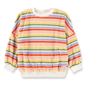Molo - Marika Gestreiftes Sweatshirt aus Bio-Baumwolle | Orange