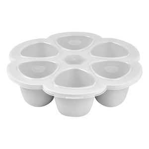 Béaba - Silikon Babykost-Form – 6 x 90 ml | Hellgrau