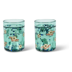 Konges Sløjd - "Kick It" Glitter-Becher - 2er Set | Blau