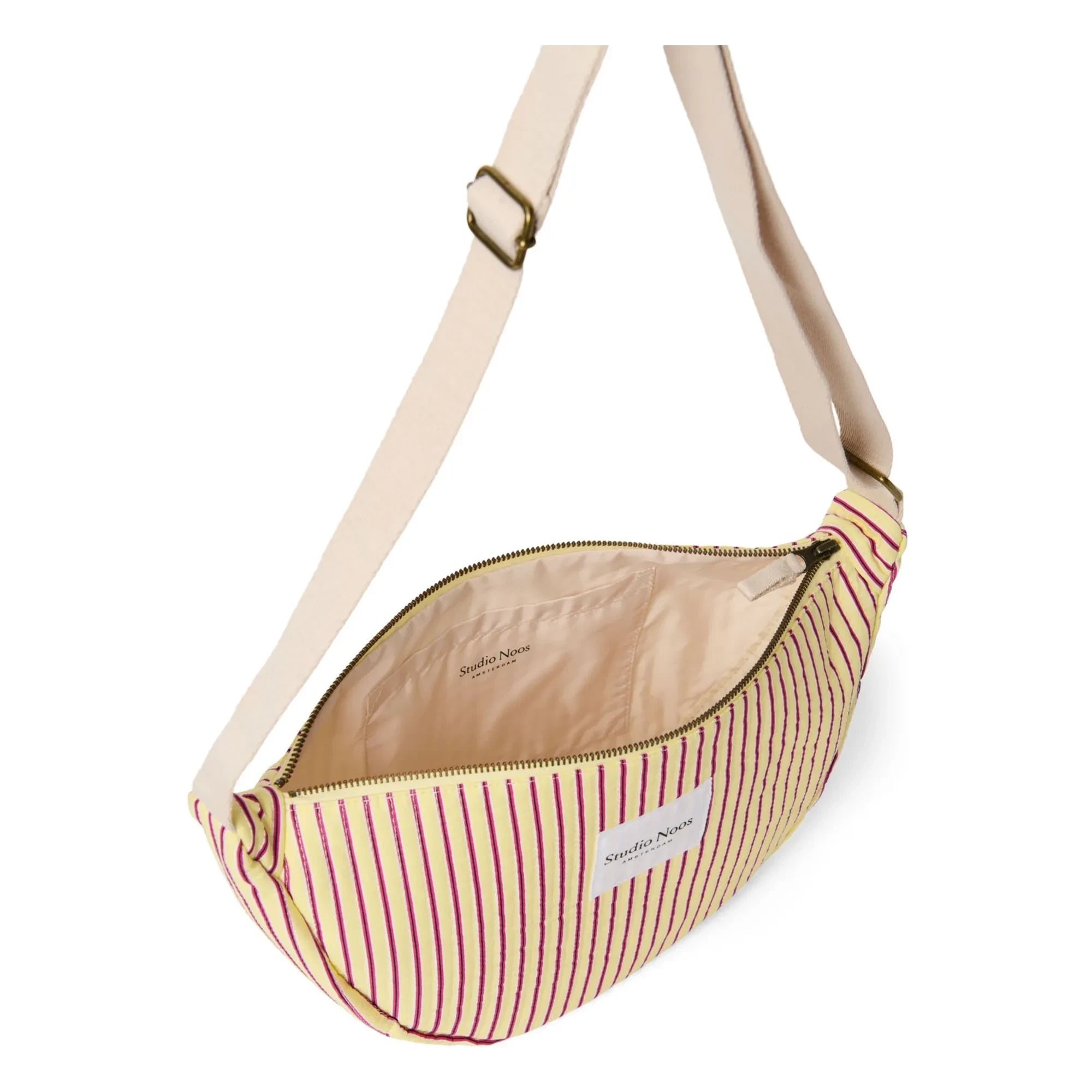 Studio Noos - Streifen-Gürteltasche | Blasses Gelb
