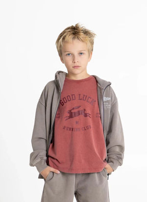 Finger in the nose - Harlan Run Club Organischer Baumwoll-Sweatshirt | Grau