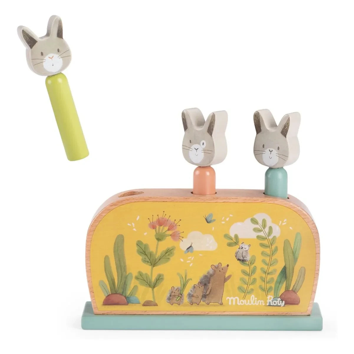 Moulin Roty - Drei kleine Pop-up-Hasen Oyuncak