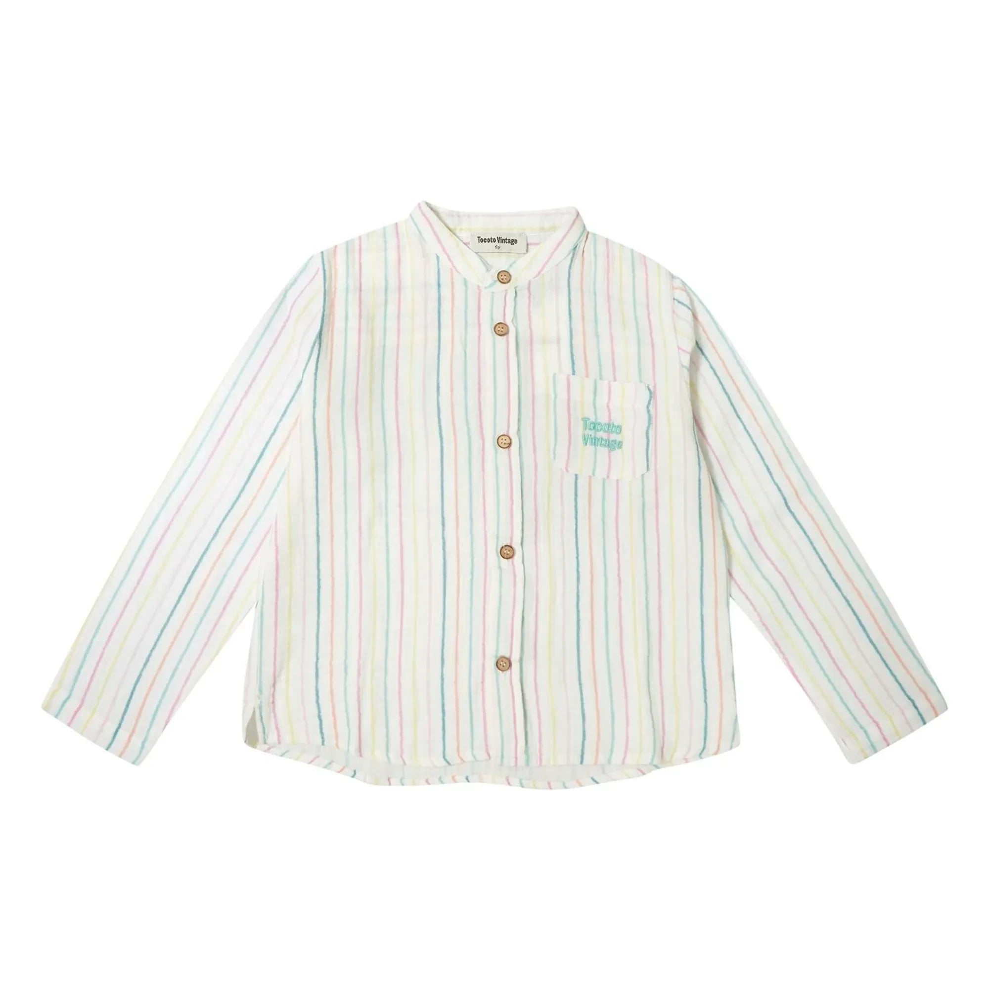 Tocoto Vintage - Baby gestreiftes Hemd | Weiß