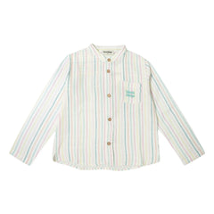 Tocoto Vintage - Baby gestreiftes Hemd | Weiß