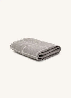 Muskhane - Nuno karierte Filzdecke | Heather Grey