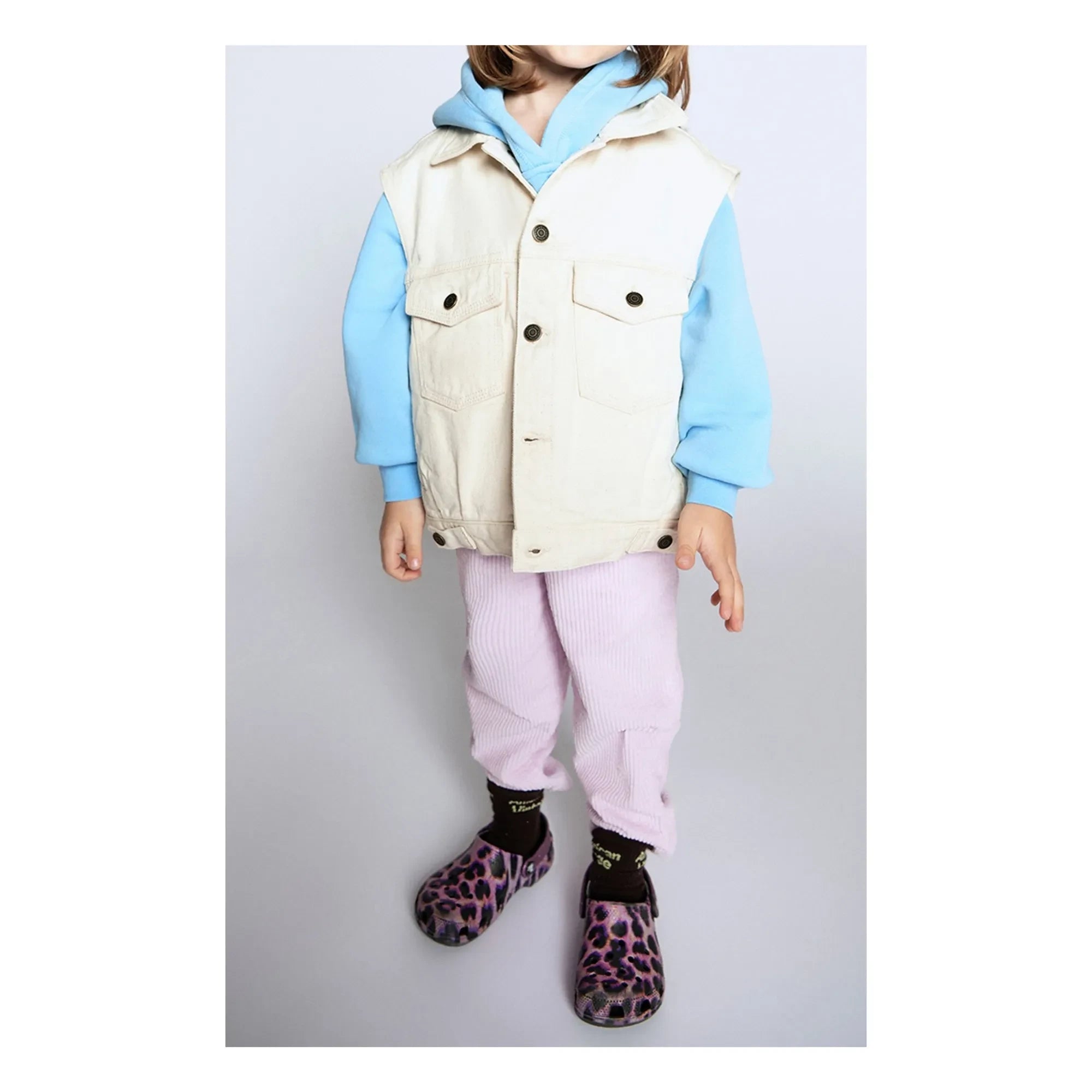 American Vintage - Snopdog Ärmellose Jeansjacke | Ecru