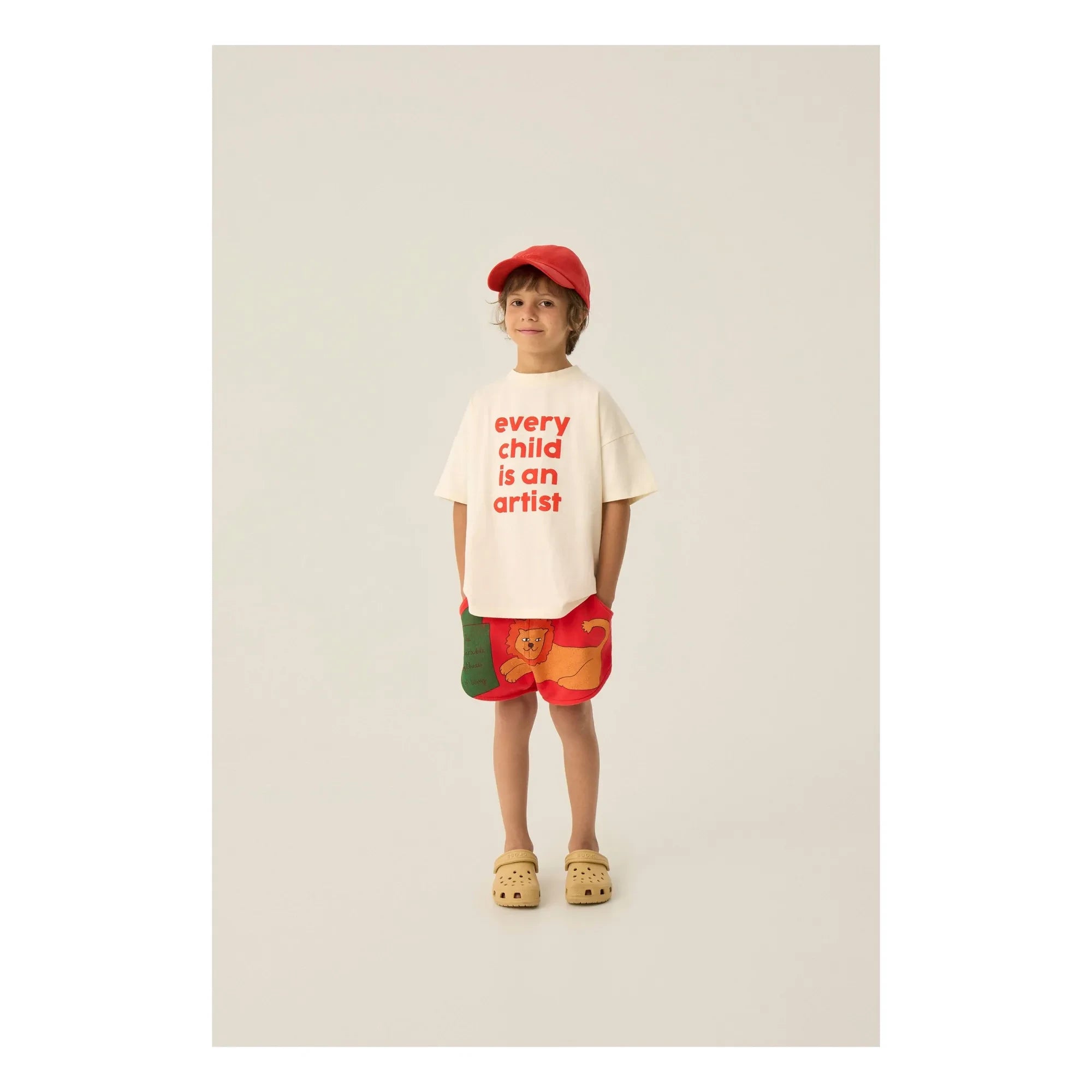 The Campamento - Oversize T-Shirt Every Child Is An Artist Bio-Baumwolle | Ecru