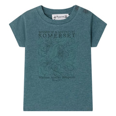 Bonpoint - Tom T-Shirt Bio-Baumwolle | Pfauenblau
