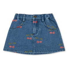 Konges Sløjd - Denim-Rock Magot Cerises Bio-Baumwolle | Blau