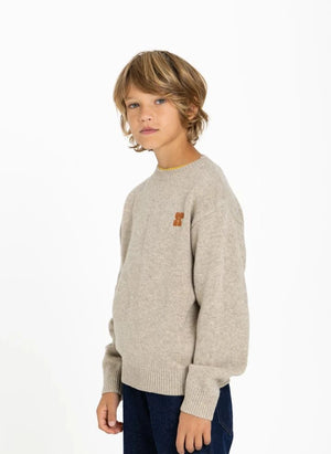 Hundred Pieces - Mika Merino Wolle Pullover | Grau Melange