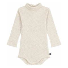 Petit Bateau - Fitilli boğazlı body | Heather beige