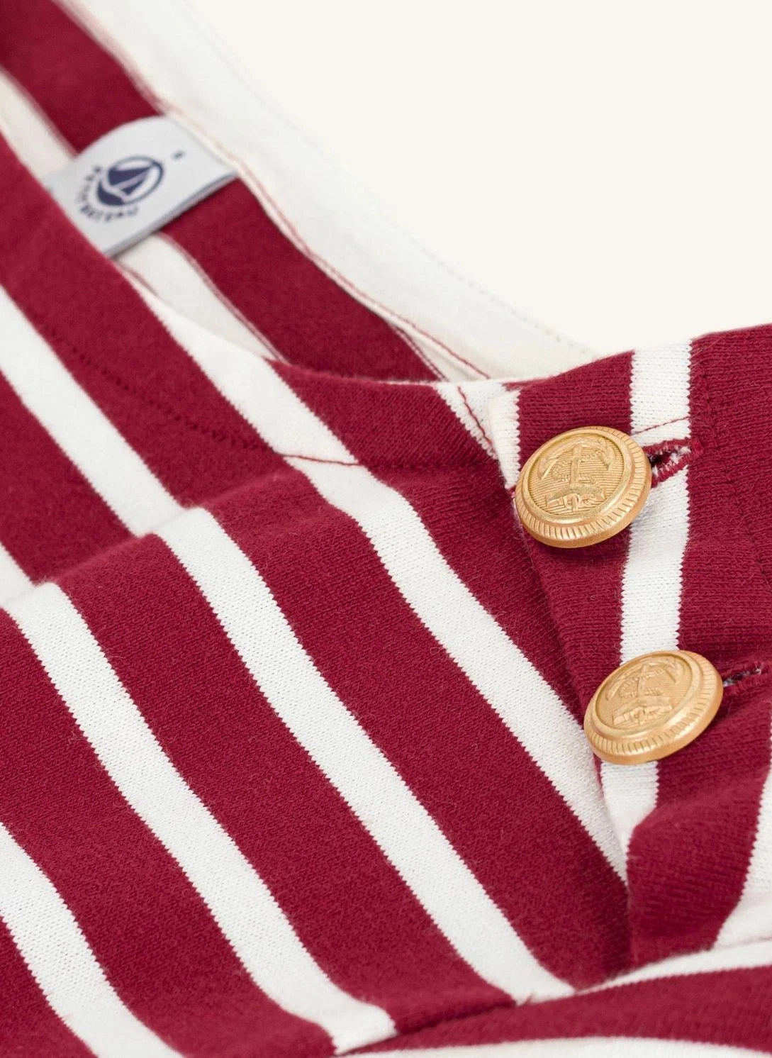 Petit Bateau - Organische Baumwoll-Button-Collage | Rot