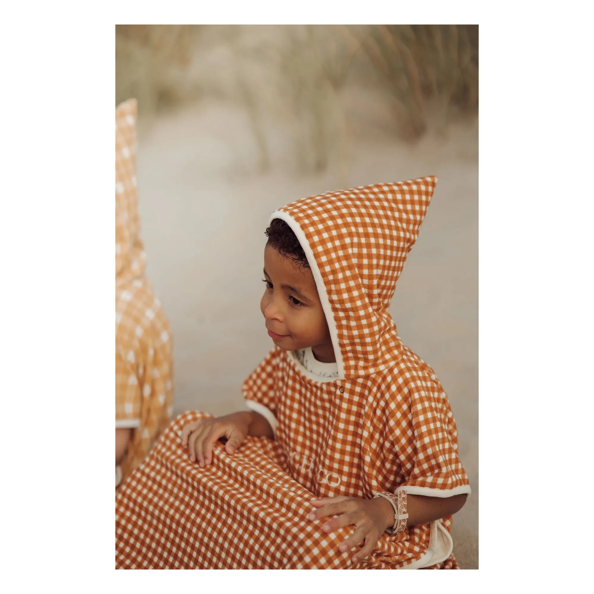 Grech & Co - Badeponcho aus Bio-Baumwolle Vichy | Senf