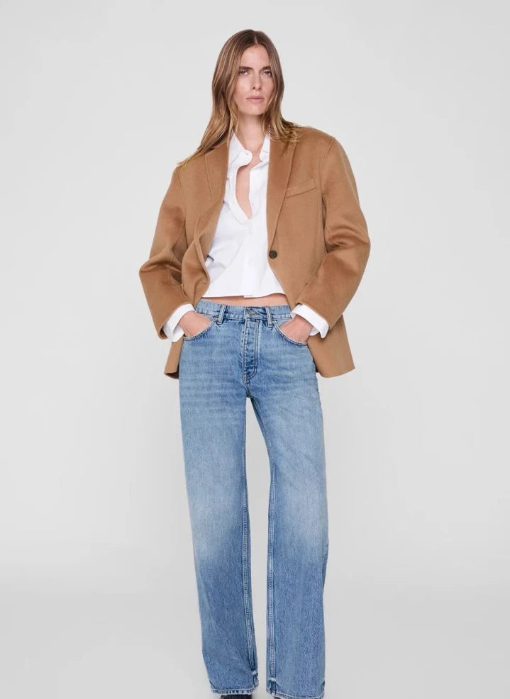 Anine Bing - Scott Baumwoll-Crop-Shirt | Weiß