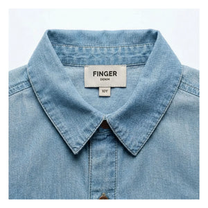 Finger in the nose - Ella Kolsuz Denim Gömlek | Gri