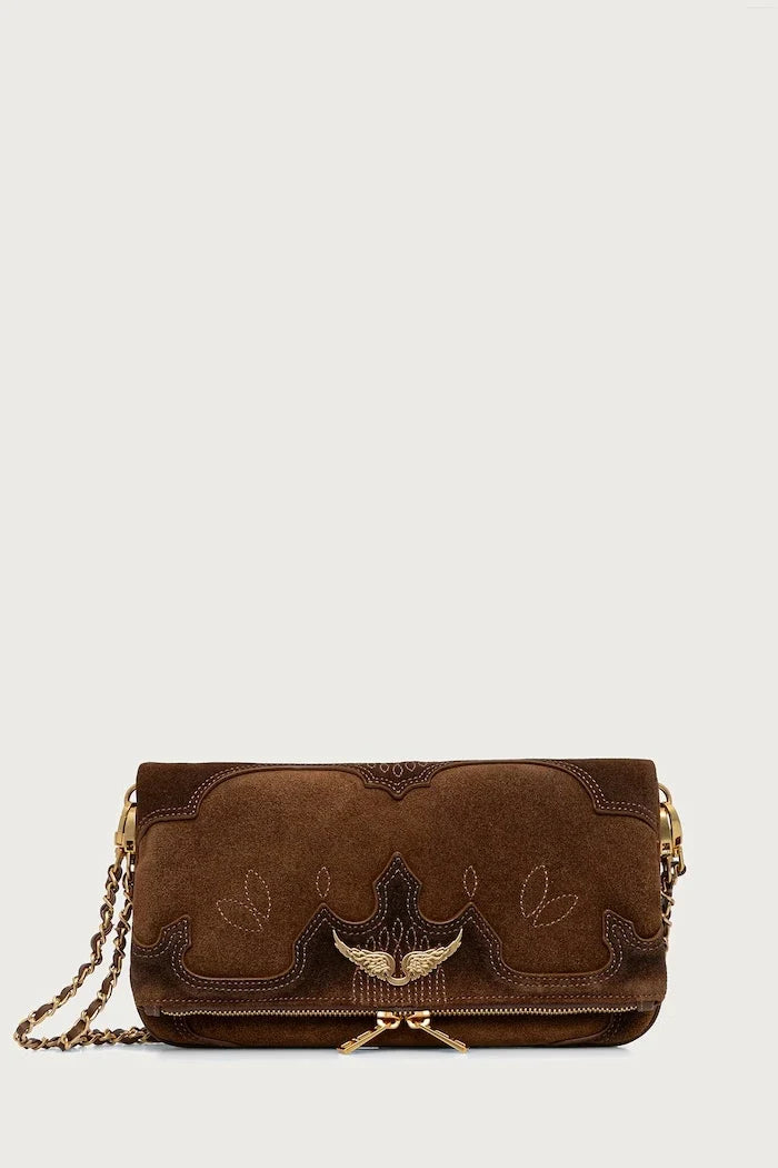 Kadın süet crossbody çanta
