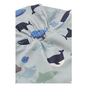 Liewood - Cecilia Sharks UV-Schutz Mütze | Grau blau