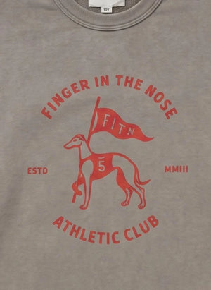Finger in der Nase - Blow Athletic Club Organischer Baumwoll-Sweatshirt | Grau