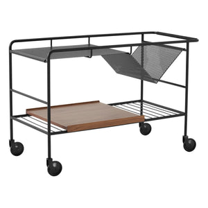 & Tradition - Alima NDS1 Rollender Beistelltisch | Walnuss