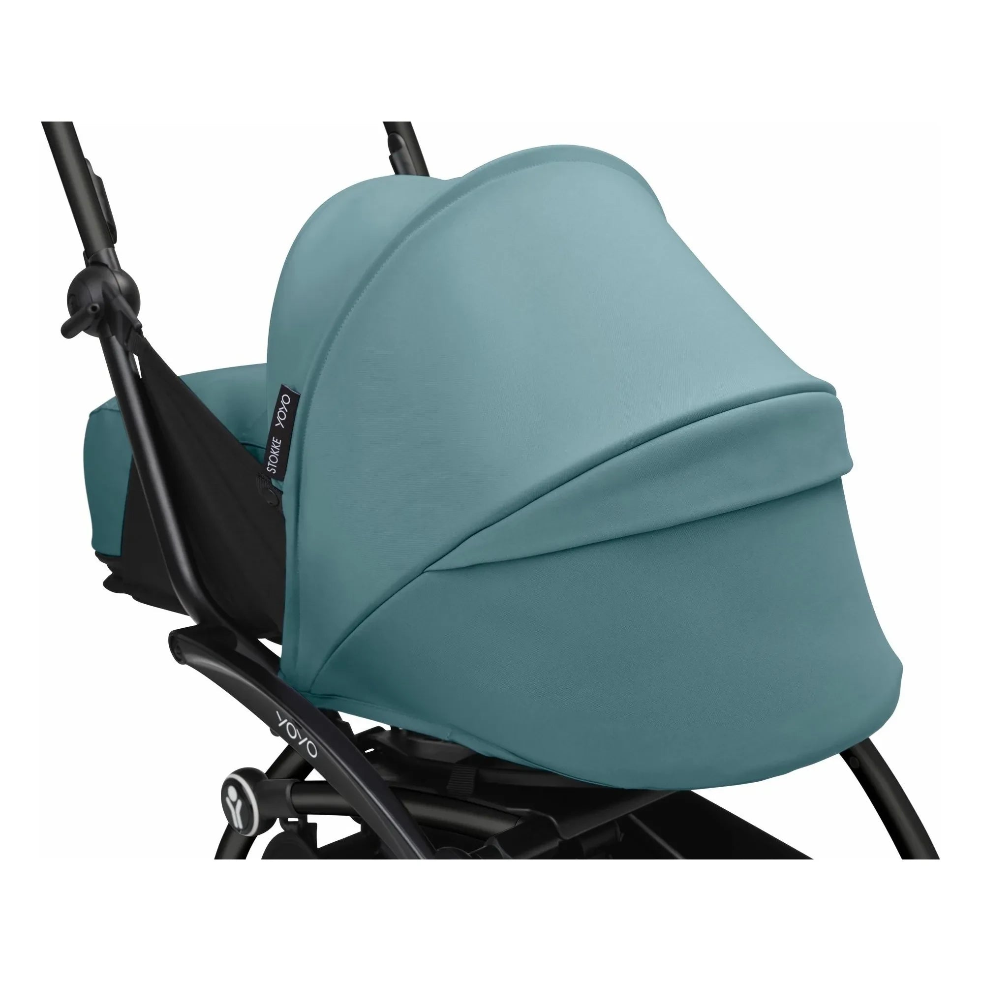 Stokke® - YOYO³ 0+ Kinderwagen für Neugeborene, schwarzes Gestell | Aqua