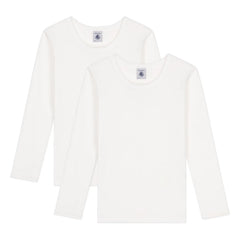 Petit Bateau - 2'li Uzun Kollu Tişört Seti | Beyaz