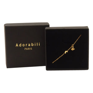 Adorabili - Regenbogen-Wolke Charm Doppel-Armband | Gold