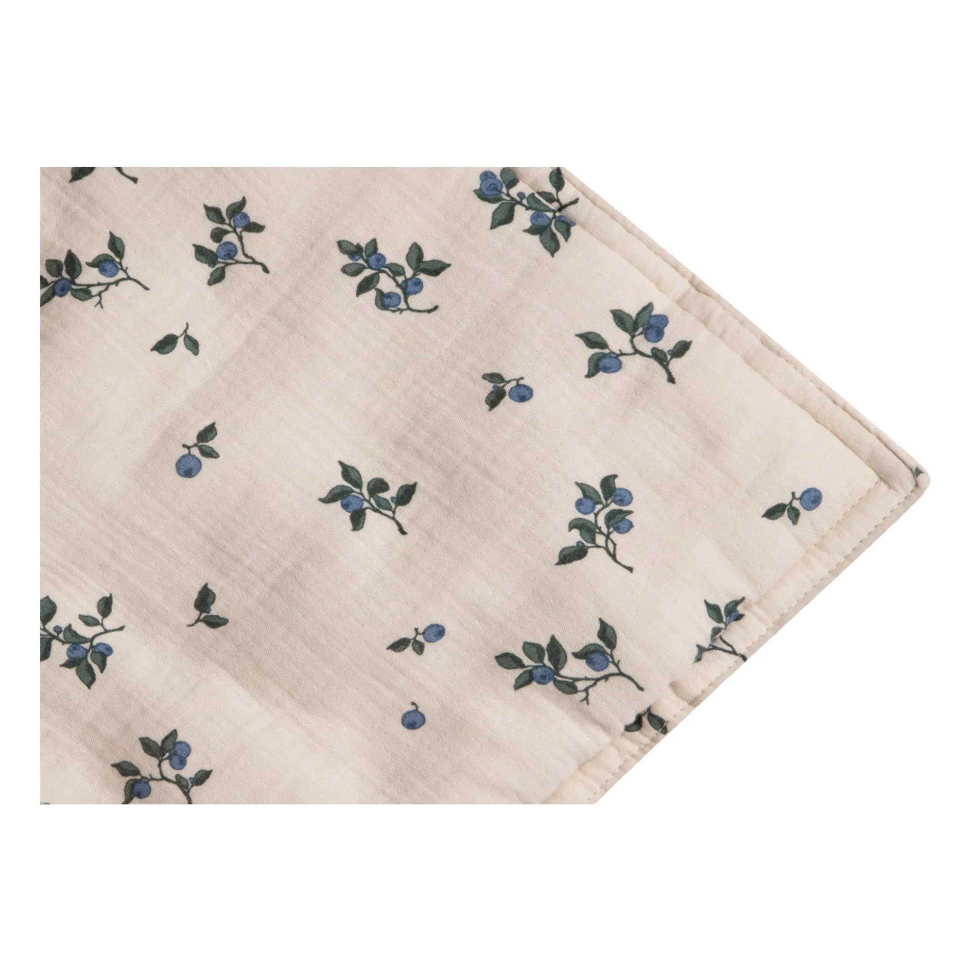 garbo&friends - Blaubeere Baumwoll-Musselin-Decke | Off-White