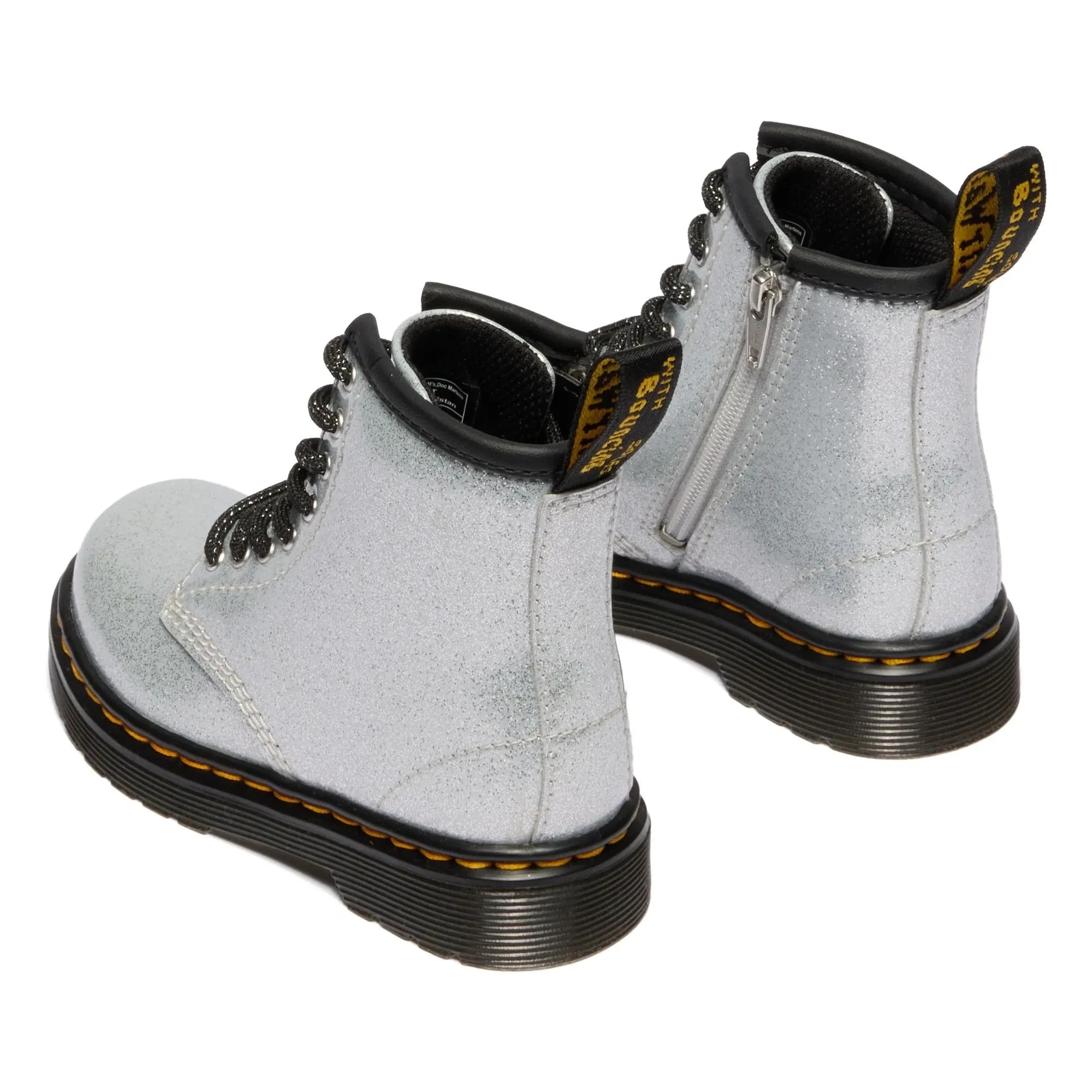 Dr. Martens – 1460 J Glitter Stiefel | Silber