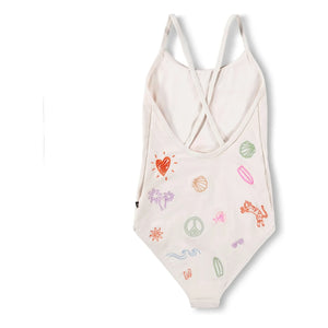 Molo - Nanna Minis Doodles Badeanzug aus recyceltem Material | Ecru