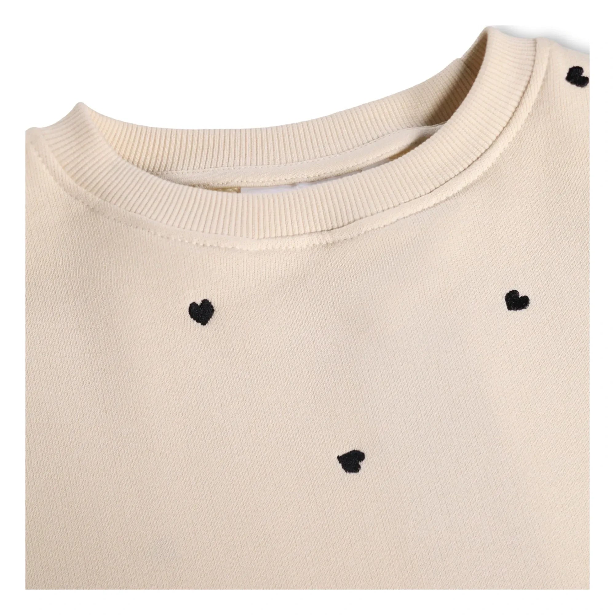 Molo - Miki Herzen Sweatshirt aus Bio-Baumwolle | Ecru