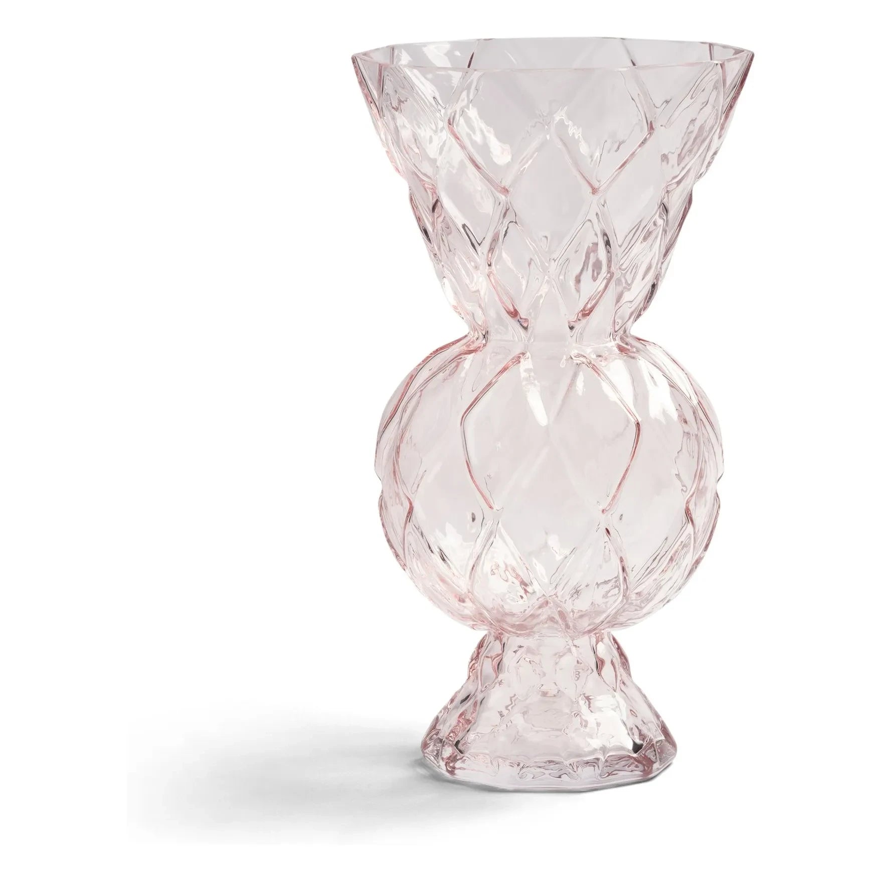 &Klevering - Kosmetik-Vase aus Glas in Diamantform | Rosa