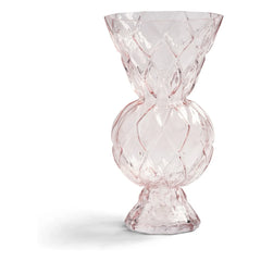 &Klevering - Kosmetik-Vase aus Glas in Diamantform | Rosa