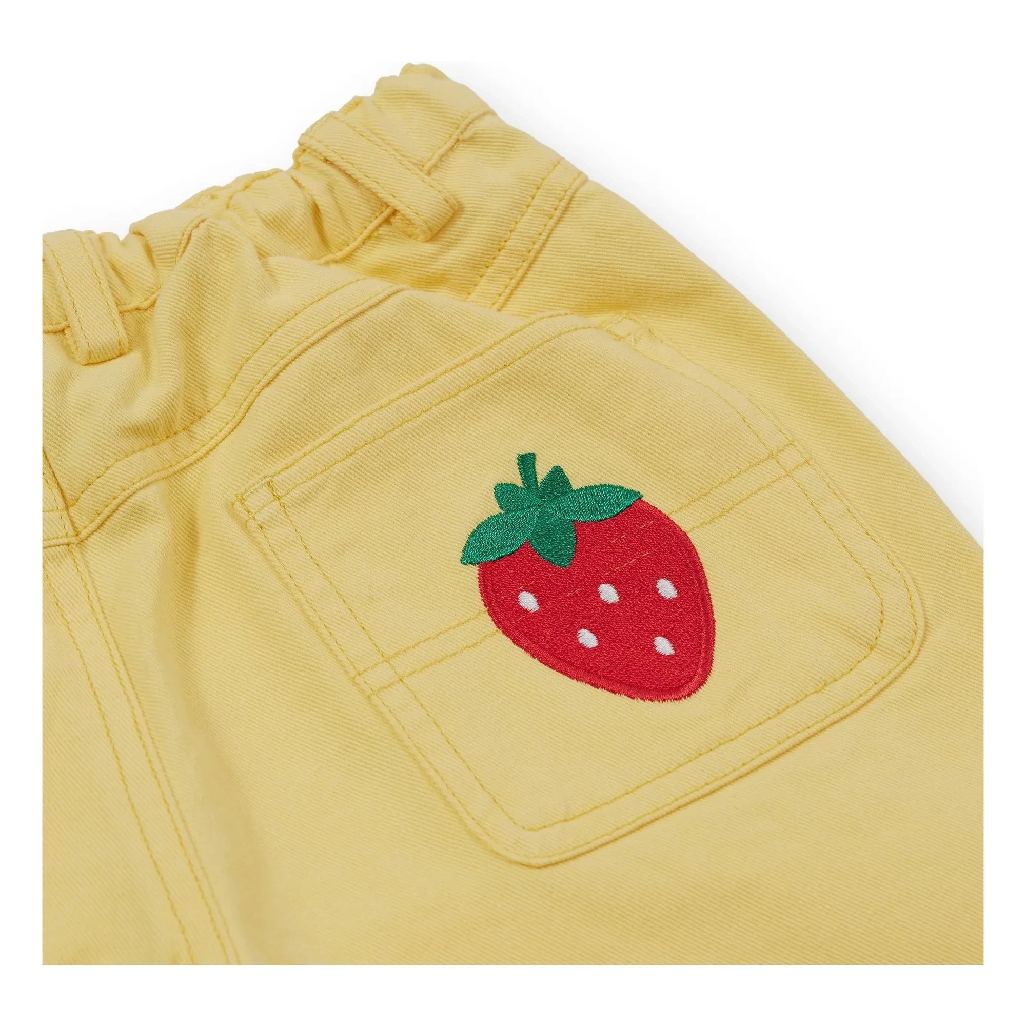 Goldie + Ace – Flache Jeansshorts | Gelb
