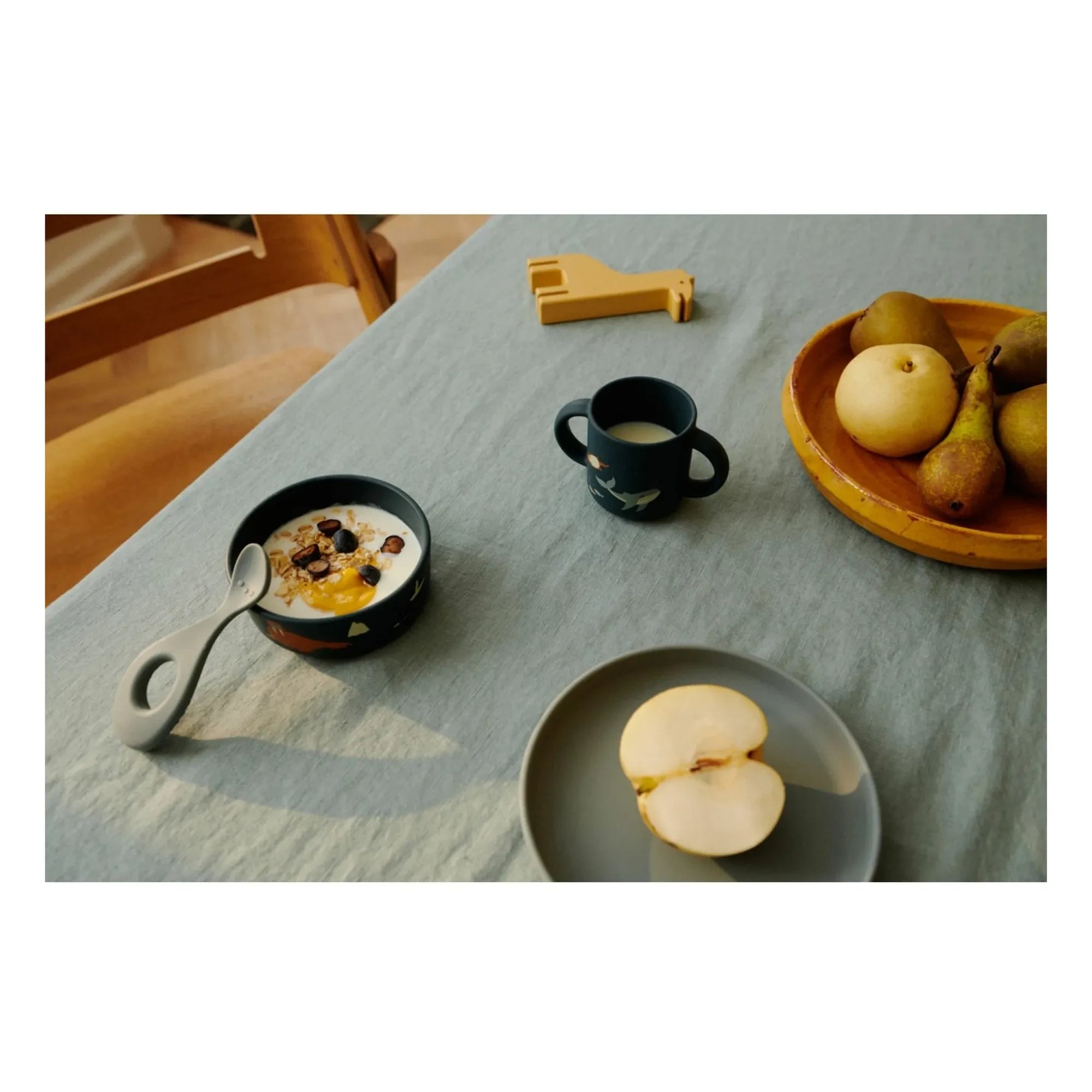 Liewood - Vivi Silikon-Geschirrset - 4-teilig | Arctic Sea/Ocean view