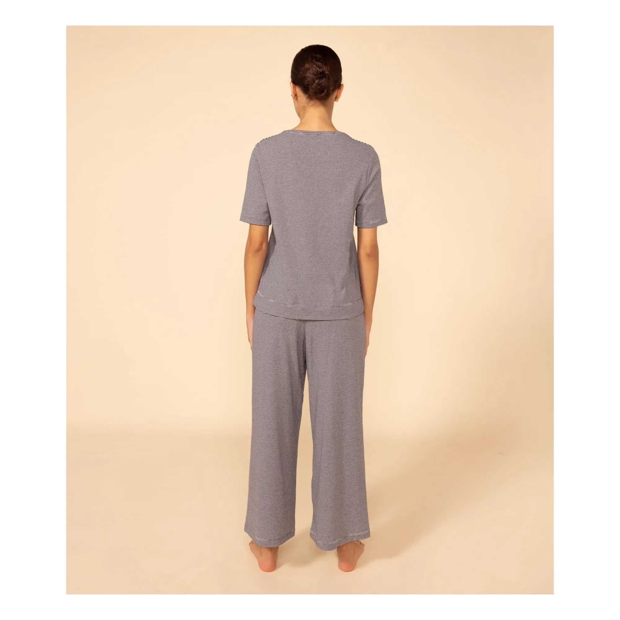 Petit Bateau - Milleraies Pyjama-Set - Damenkollektion | Marineblau