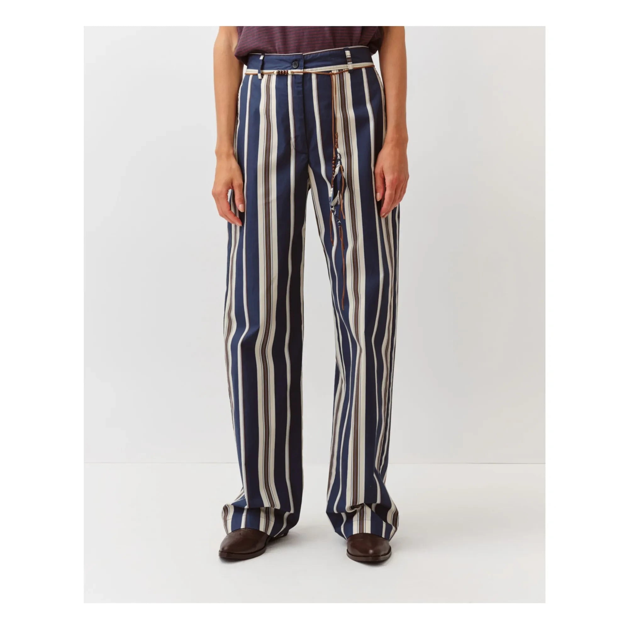 Diega - Gestreifte Hose Pimao | Marineblau