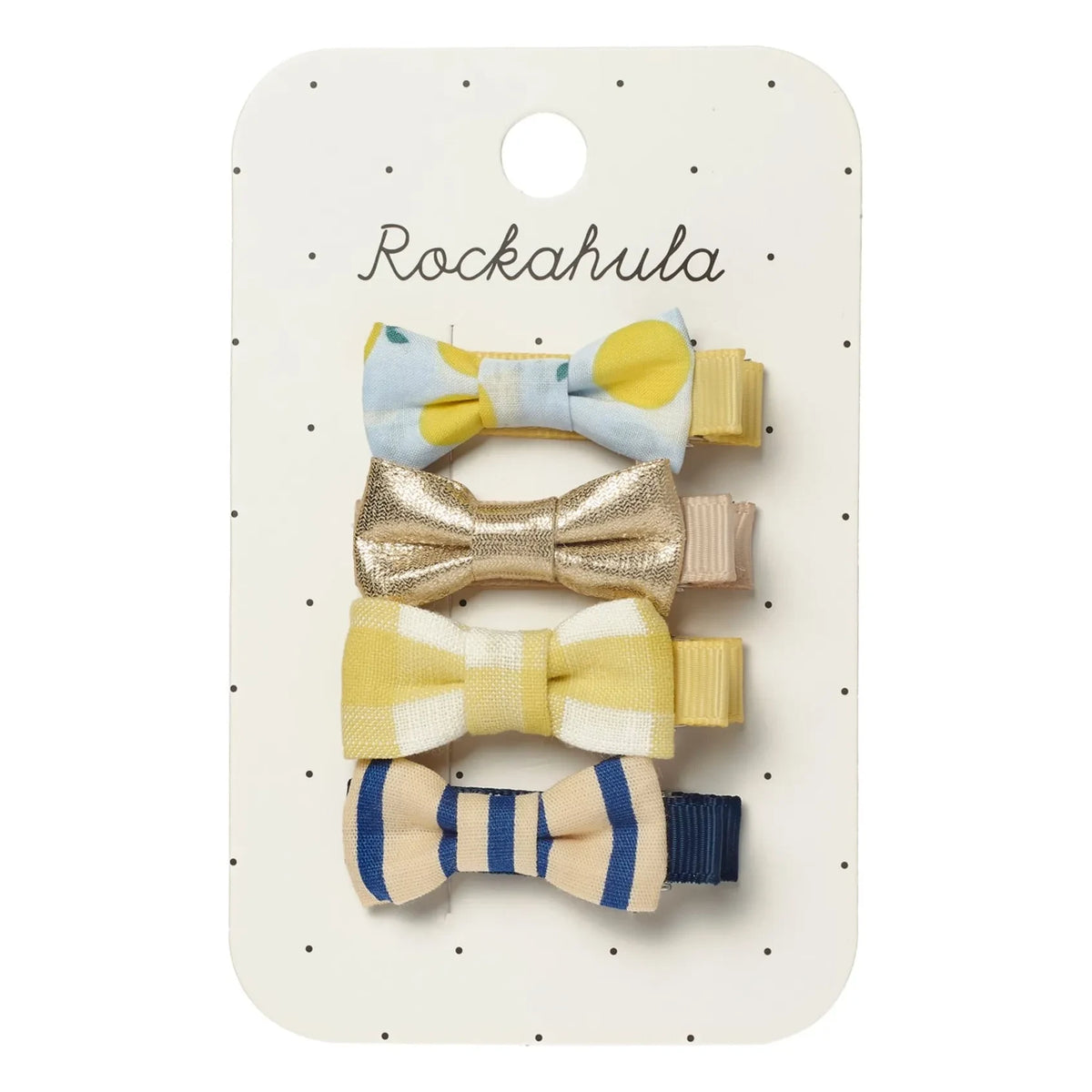 Rockahula Kids - 4er-Set Zitronen-Schleifen-Haarklammern | Gelb