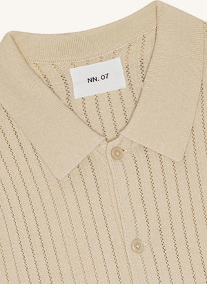 NN.07 - Troels File Polo-Shirt 6561 | Ecru