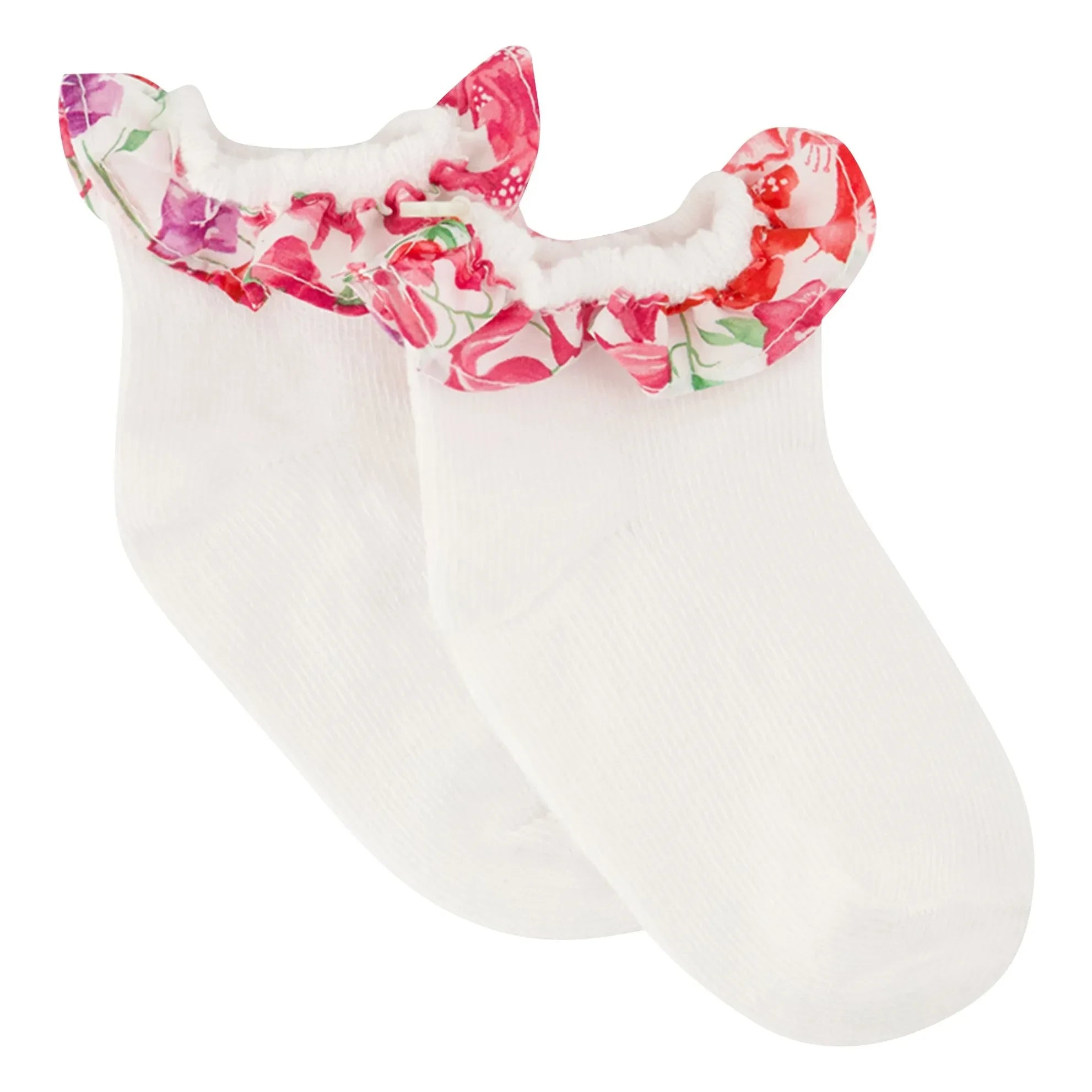 Tartine et Chocolat - Liberty Rüschen-Socken | Zuckerrosa