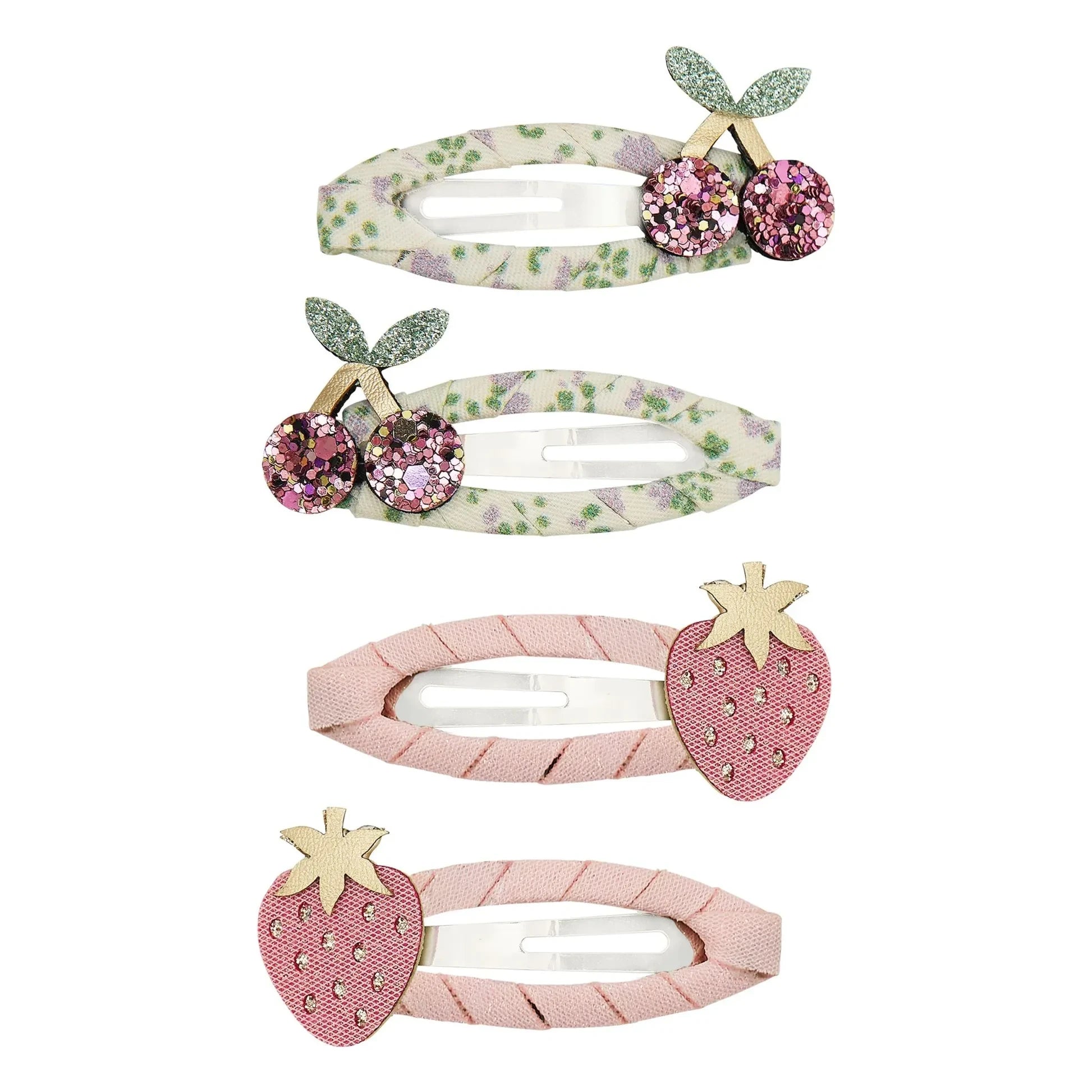 Mimi & Lula - 4er Set Sommerliche Obstspangen | Rosa