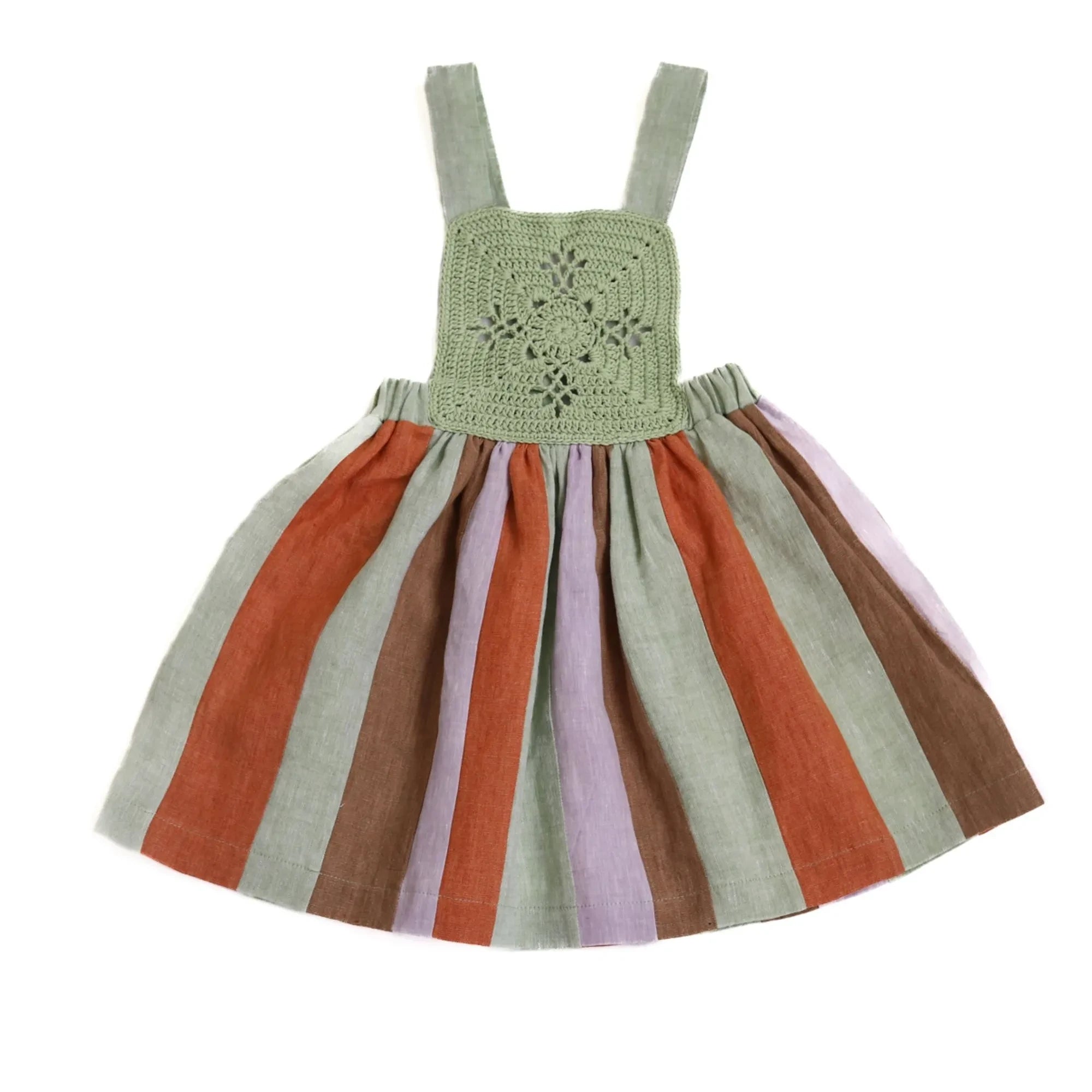 Kalinka - Santana Leinen-Latzkleid | Wassergrün