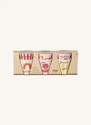 Rice - ABC Melaminbecher - 6er Set | Blassrosé