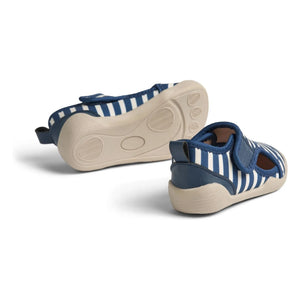 Wheat - Gestreifte Spiral-Badeschuhe | Blau